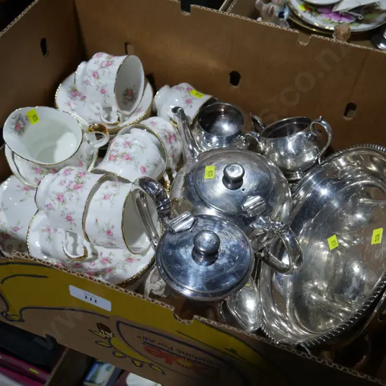 China teaset, plated teaset