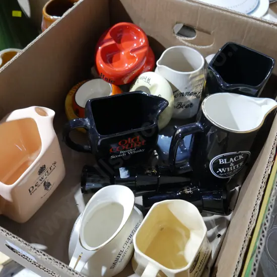 Whisky jugs and ashtrays