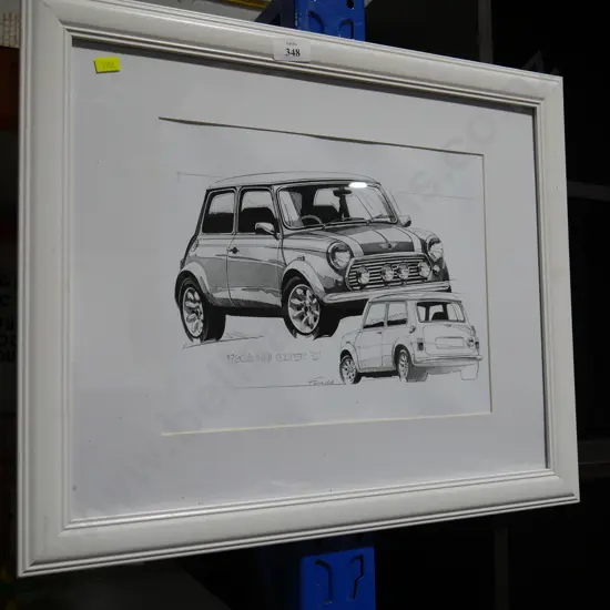 1960s Mini Cooper "S" artwork
