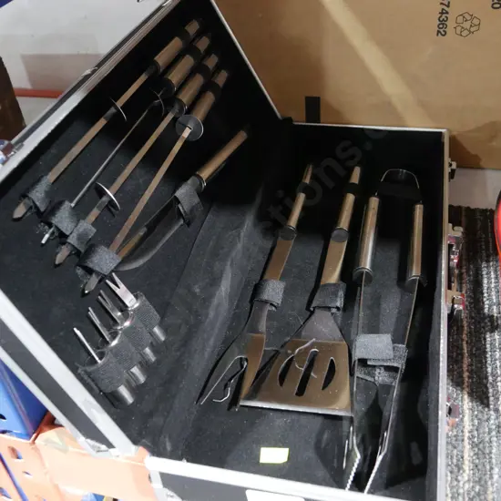 Cased BBQ utensils