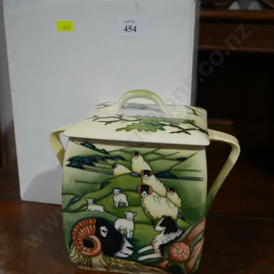 Boxed Moorcroft tea caddy