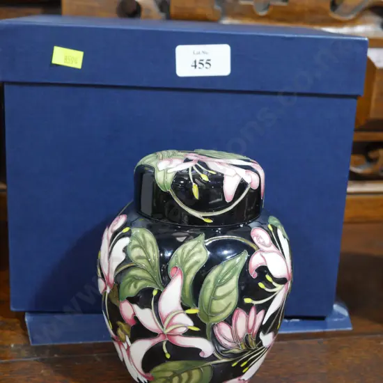 Boxed moorcroft ginger jar