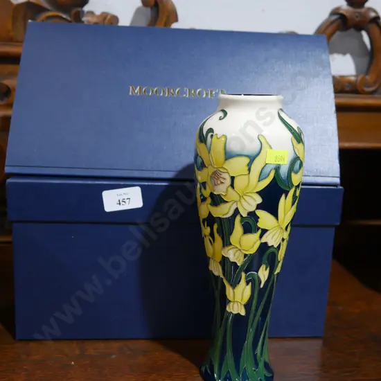 Boxed Moorcroft vase