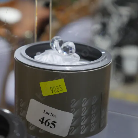 Swarovski Crystal snail on leaf in original case