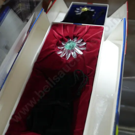 Swarovski Crystal flowers in original case