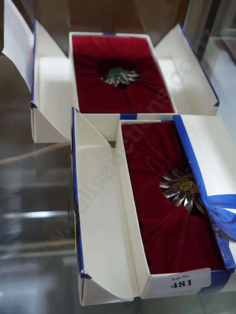 Swarovski Crystal flowers in original boxes Image 1++