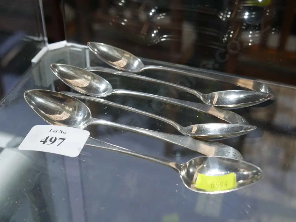 Set of 6 sterling silver teaspoons Image 1++