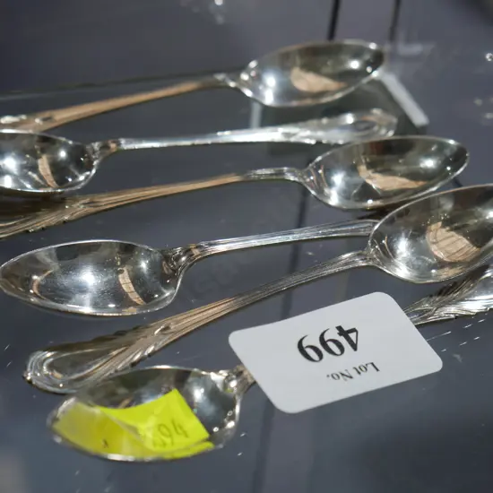 Set of 6 sterling silver teaspoons