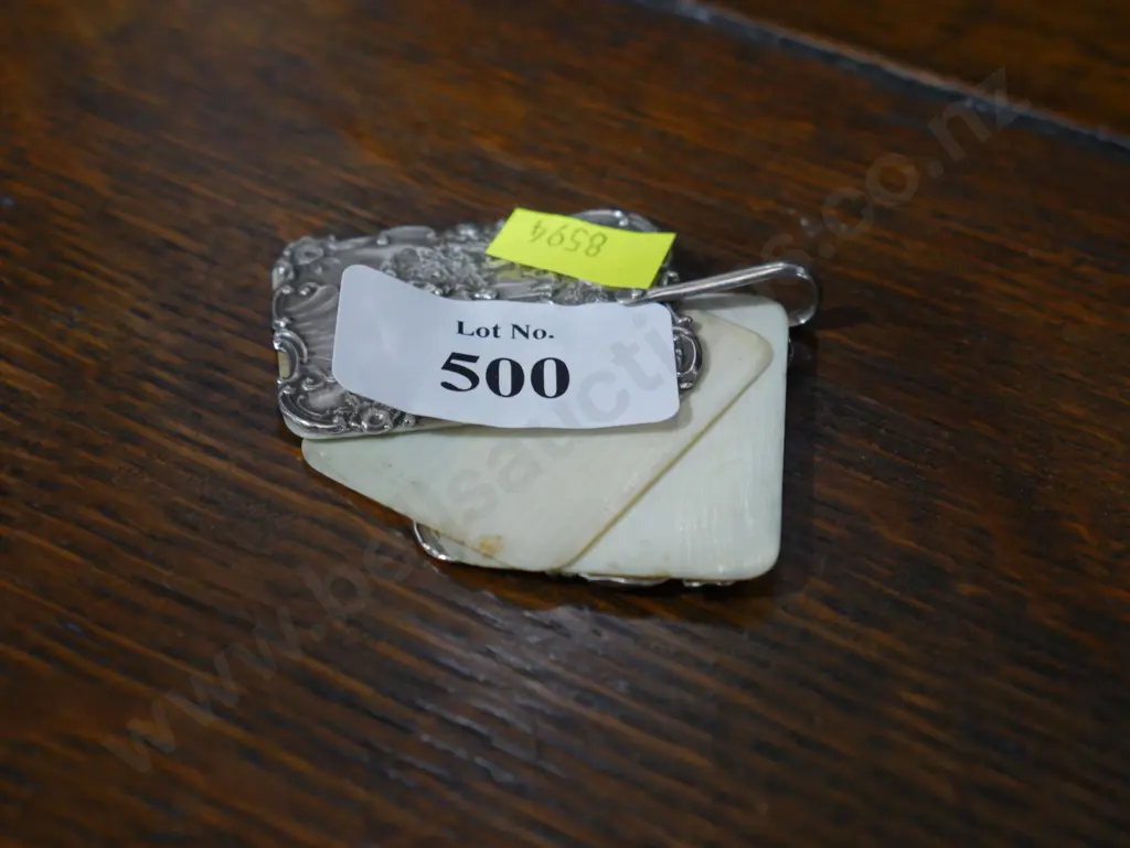 Sterling Silver and ivory chatelaine notebook Image 1++