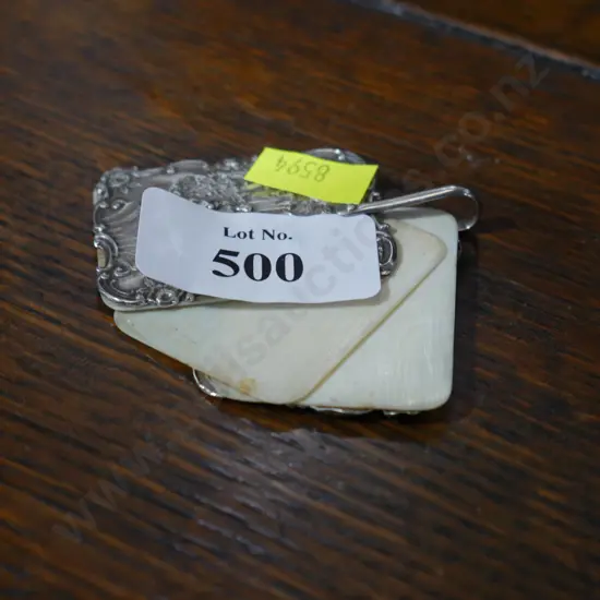 Sterling Silver and ivory chatelaine notebook