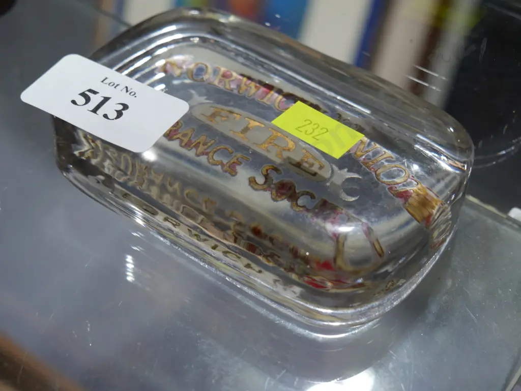 Norwich Union glass paperweight Image 1++
