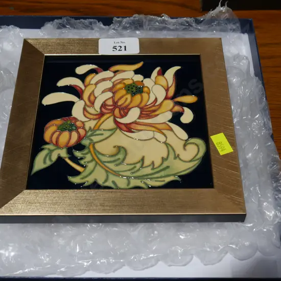 Boxed Moorcroft hanging tile