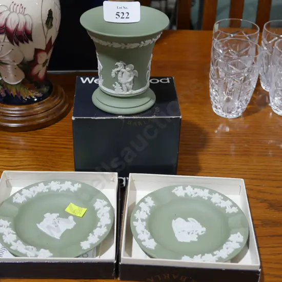Boxed green Wedgewood china