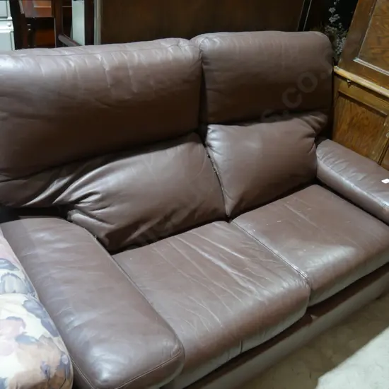 2 seater leather settee