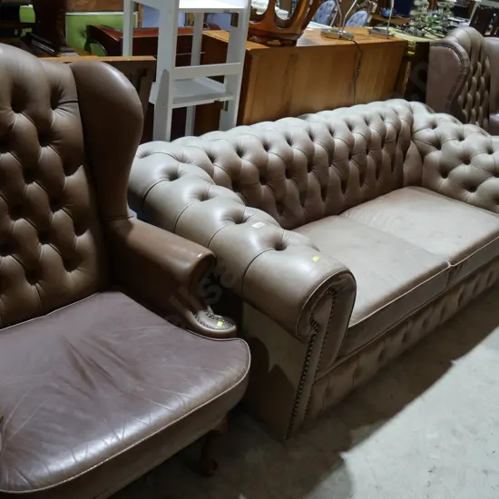 3 piece deep buttoned lounge suite