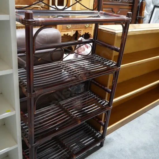 4 tier rattan bookcase