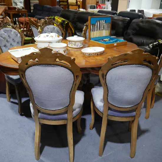 Dining table and 8 chairs