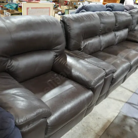 3 piece leather lounge suite