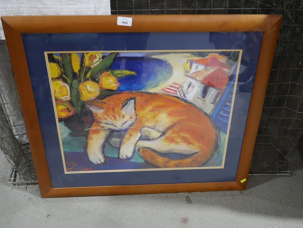 Framed cat artwork Image 1++