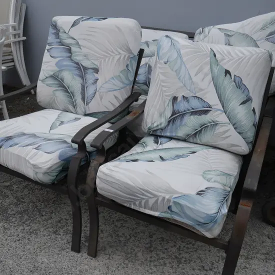 3 piece metal outdoor lounge suite