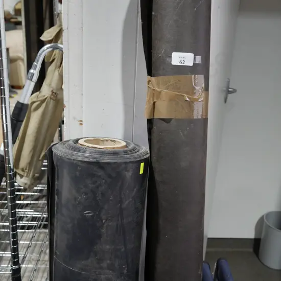 Rolls of landscaping materials etc