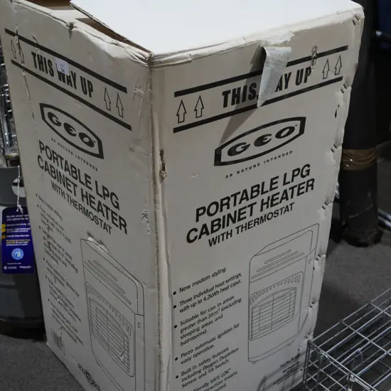 LPG heater and gas bottle