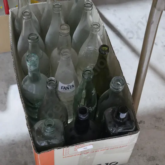 Box of old bottles