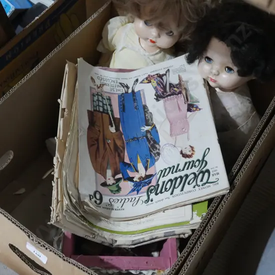Old dolls, toy blocks etc