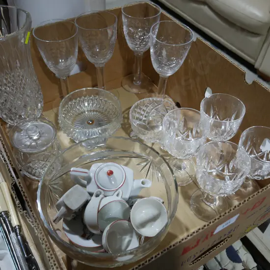 Crystal, glassware etc