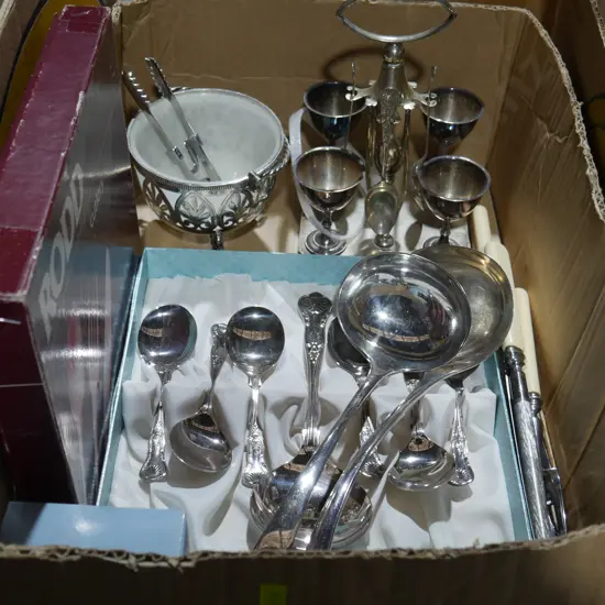 Cutlery, egg cup set etc