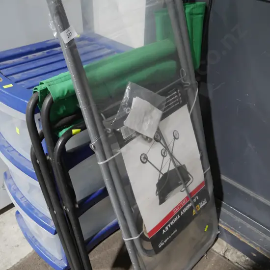 Laundry trolley, and directors chair