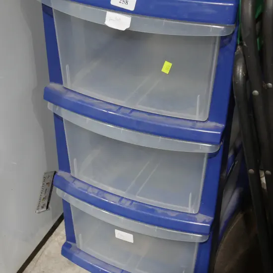 Plastic storage drawers