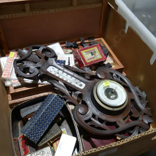 Barometer, slides, matchboxs