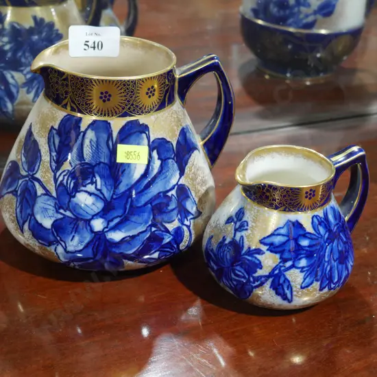 2 Royal Doulton Blue Iris jugs