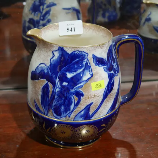 Large Royal Doulton Blue Iris jug