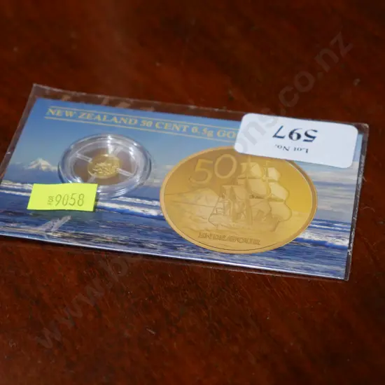 NZ 50 cent gold proof coin