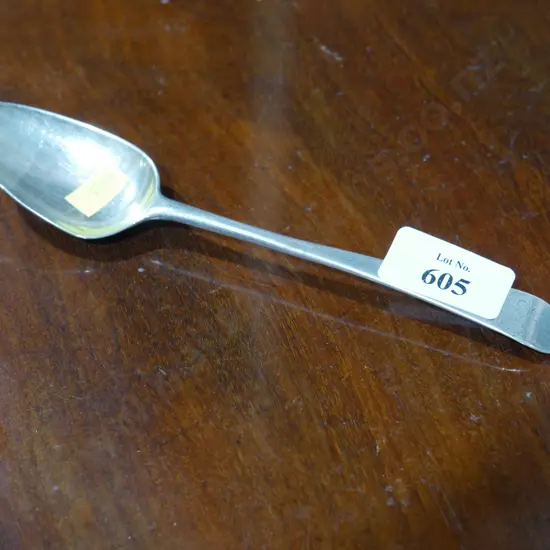 Early sterling silver serving spoon
