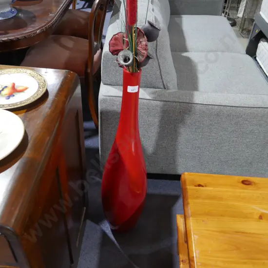 Large red vase