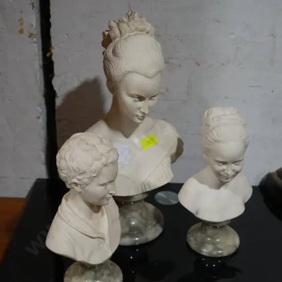 3 A. Giannelli sculpture busts