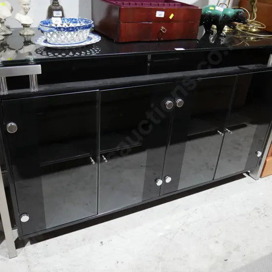 Glass top sideboard