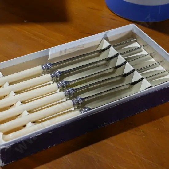 Boxed bone handled knives