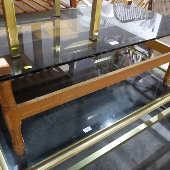 2 glass coffee tables