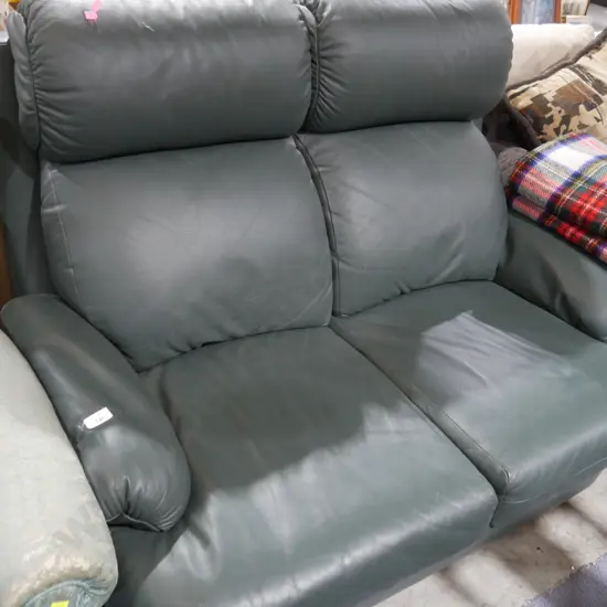 Leather 2 seater settee