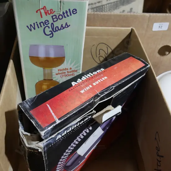 Wine bottle glass etc