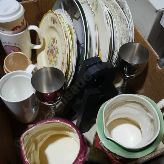 Character jugs, china etc