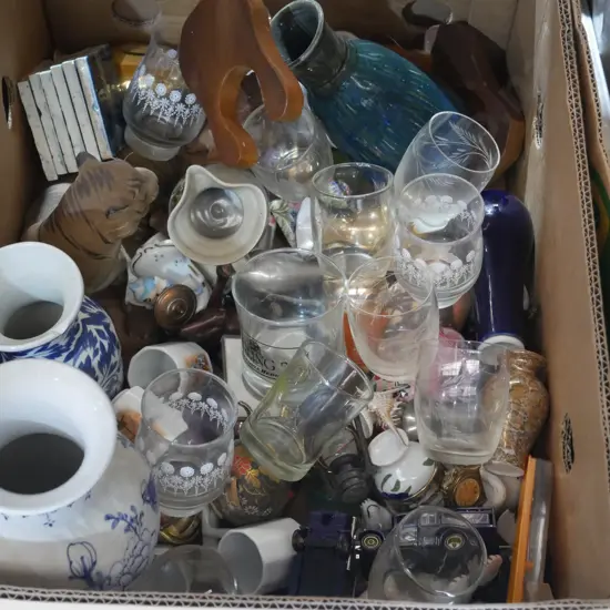 Nic nacs, glasses etc