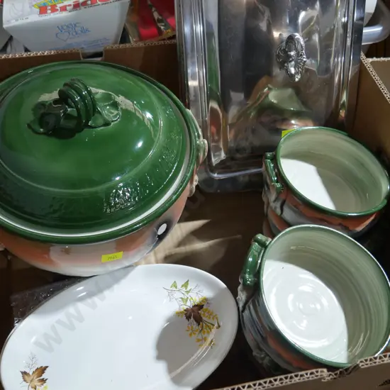 Plated ware, pottery