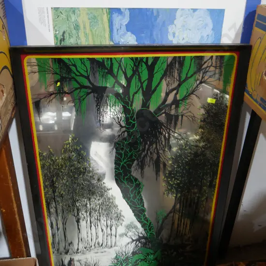 Framed print & picture mirror