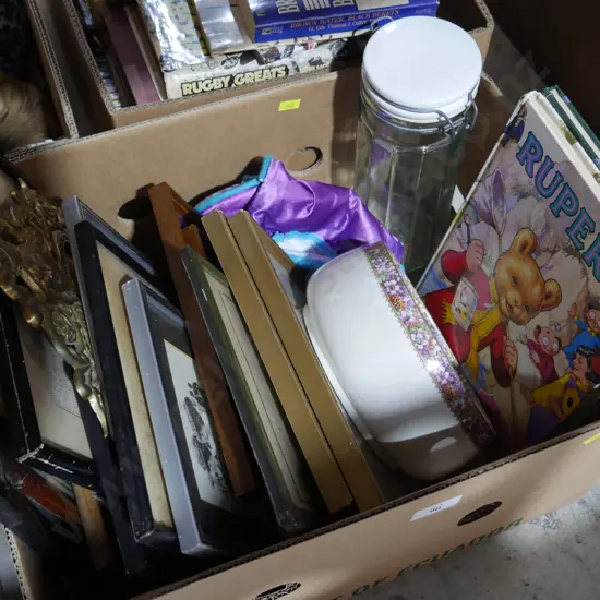 Framed prints, Rupert books etc