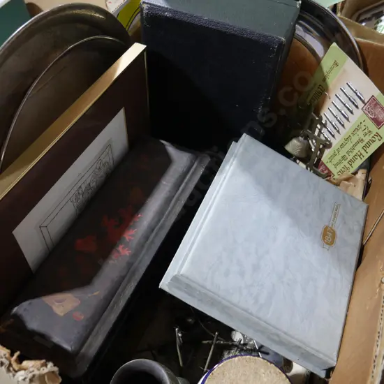 Brassware, boxed teaspoons etc